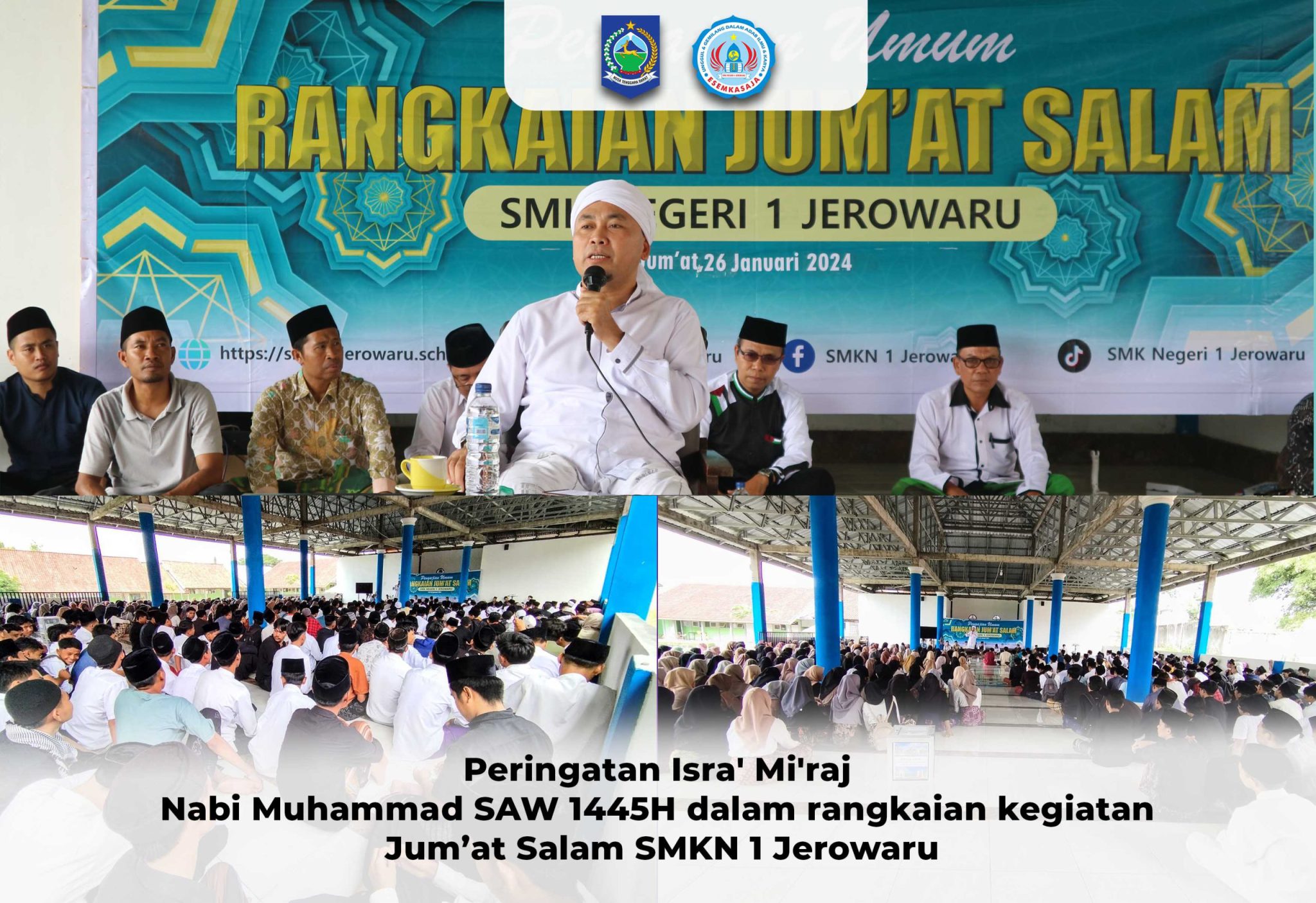 Peringati Isra' Mi'raj Nabi Muhammad SAW, SMKN 1 Jerowaru Hadirkan TGH. Ibnu Khalil dalam Agenda Jum'at Salam