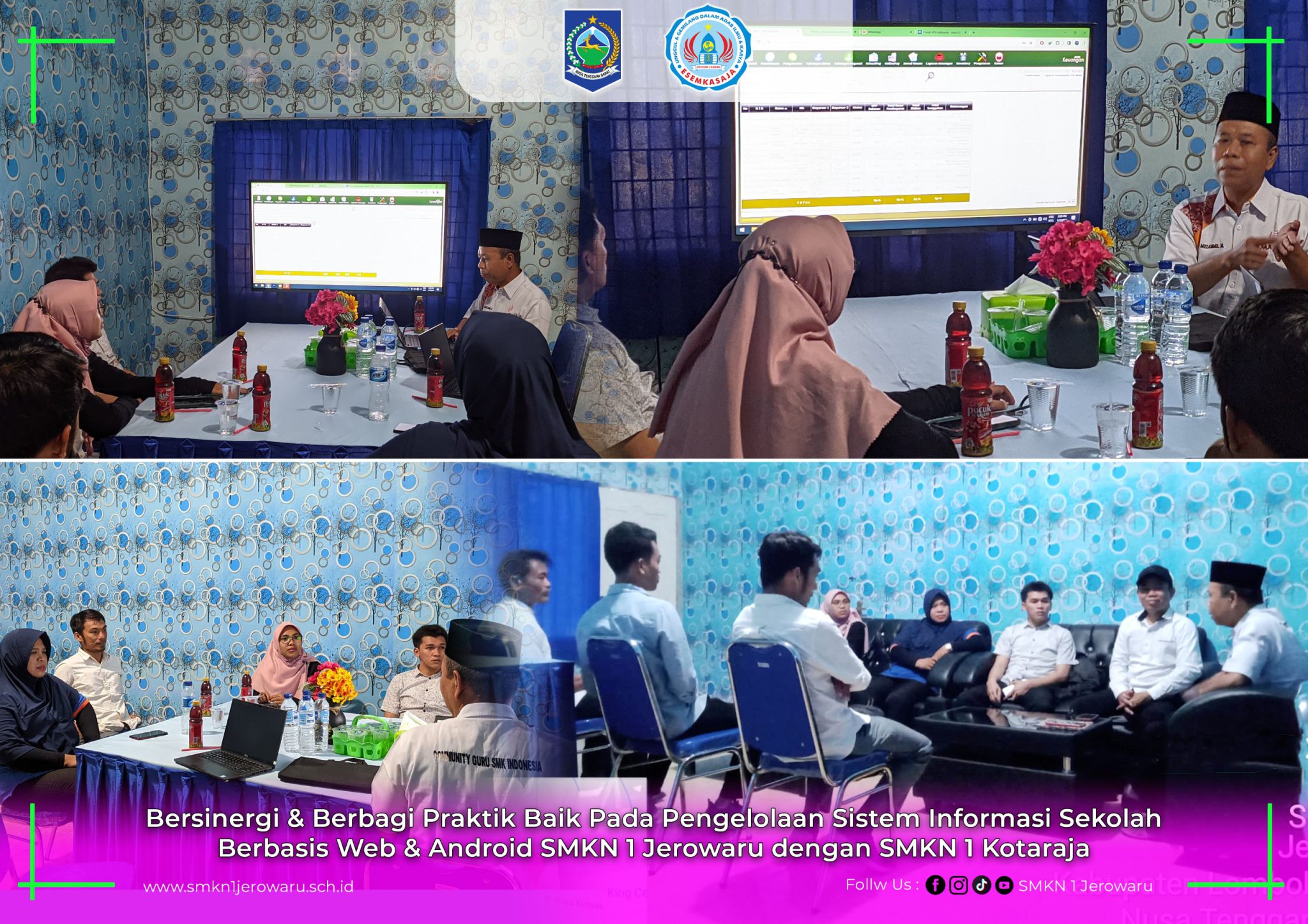 Berbagi Dan Diskusi Besama SMKN 1 Kotaraja Mengenai Sistem Informasi Berbasis Web & Android SMKN 1 Jerowaru