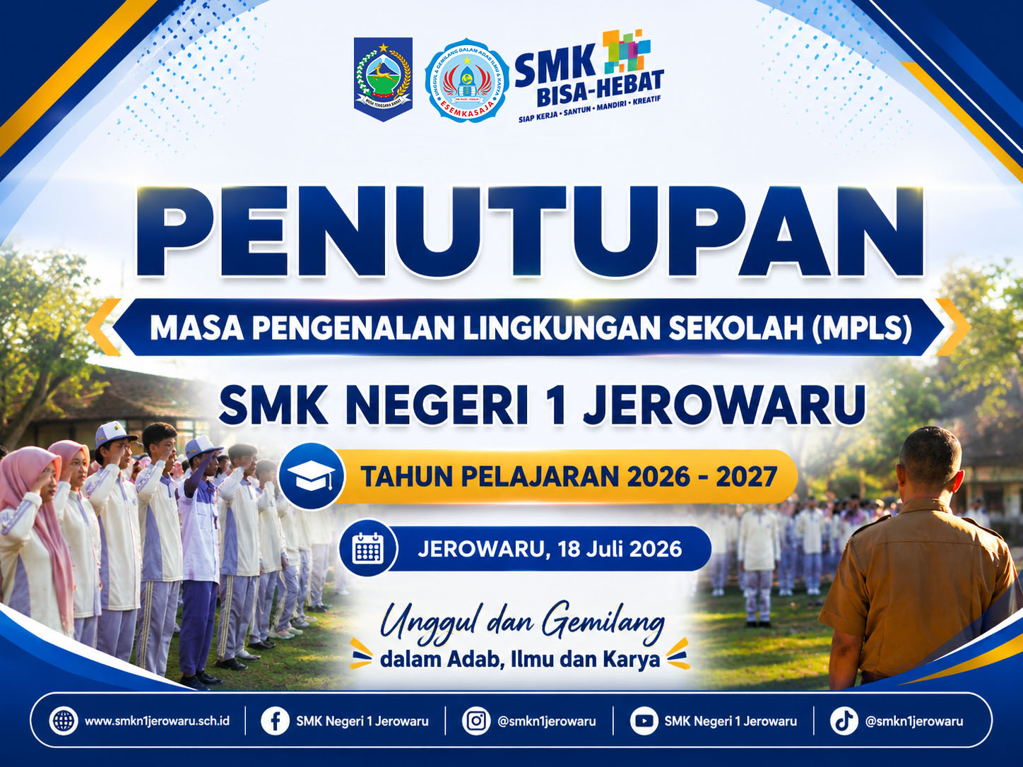 Penutupan MPLS SMK Negeri 1 Jerowaru Tahun Pelajaran 2026/2027 Berlangsung Hangat Dan Penuh Keakraban