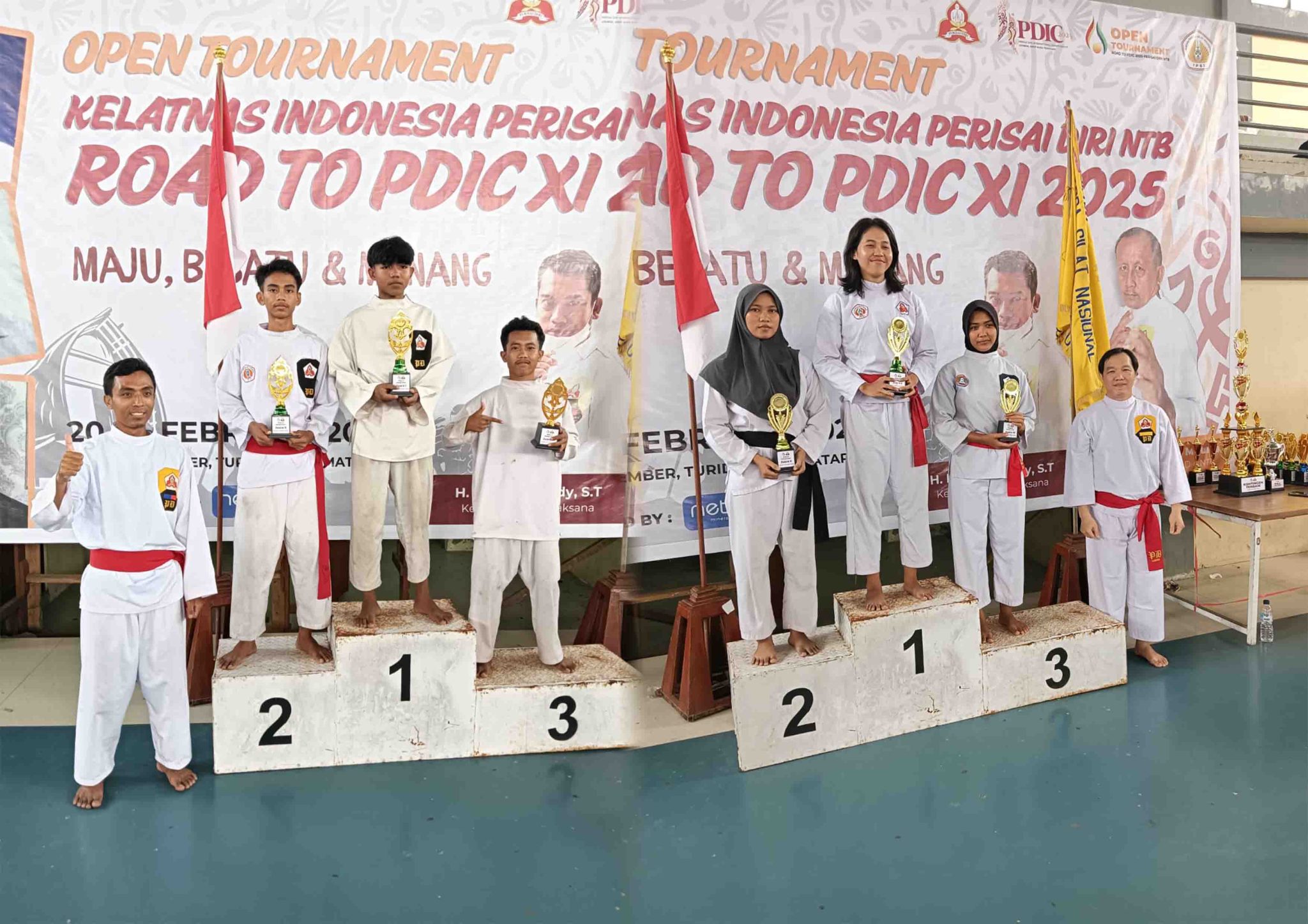 Pesilat SMKN 1 Jerowaru Raih Mendali dalam Open Turnamen Kelatnas Indonesia Perisai Diri NTB Road To PDIC XI