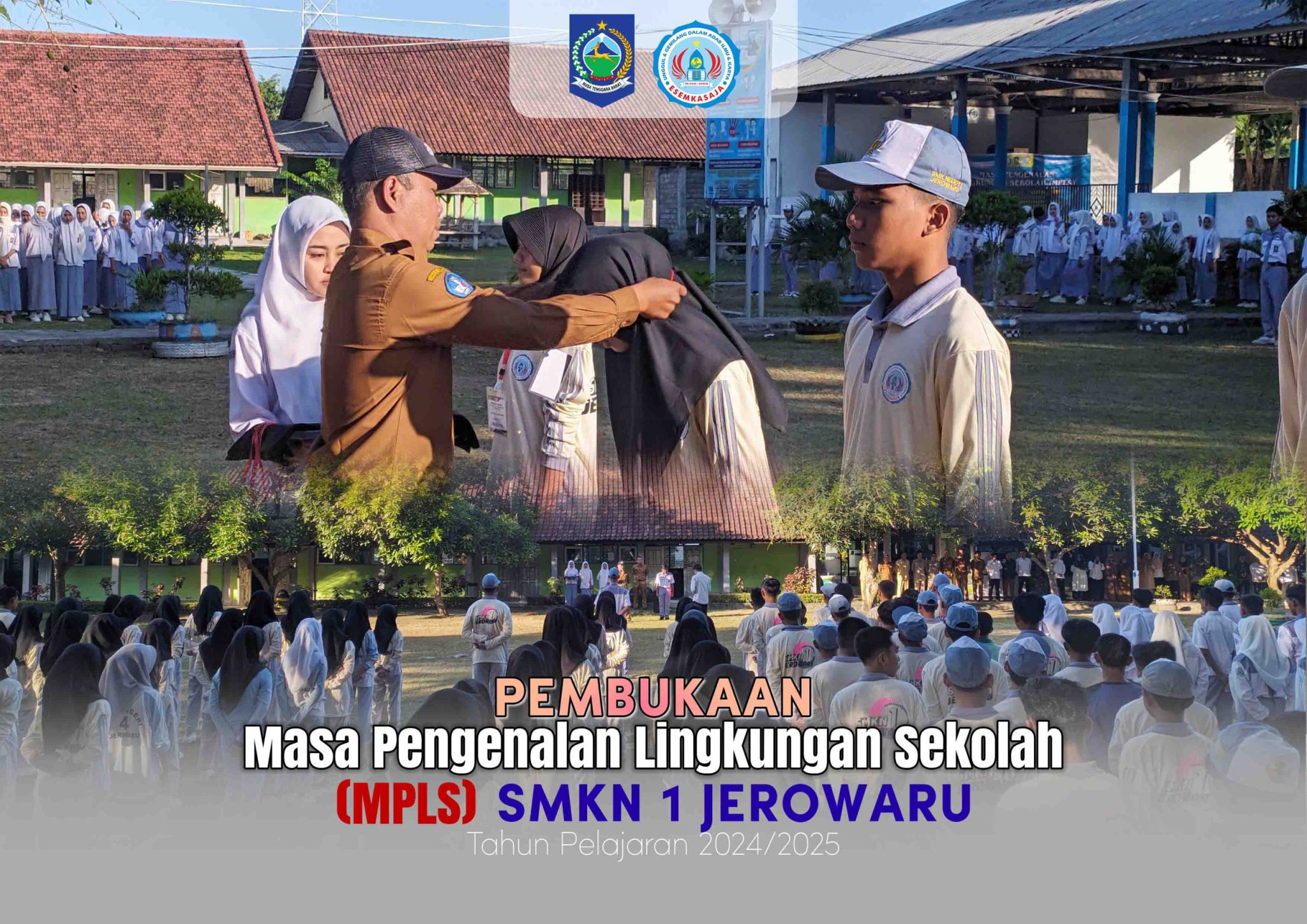 Hari Pertama Semester Baru, 238 Siswa Baru SMKN 1 Jerowaru Ikuti Apel Pembukaan MPLS