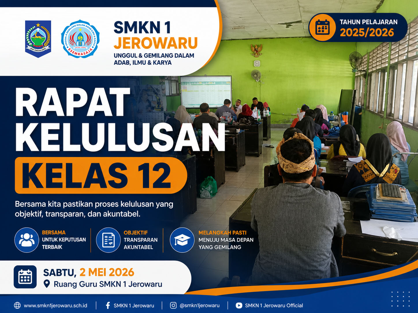 SMKN 1 Jerowaru Gelar Rapat Kelulusan Kelas XII Tahun Pelajaran 2025/2026