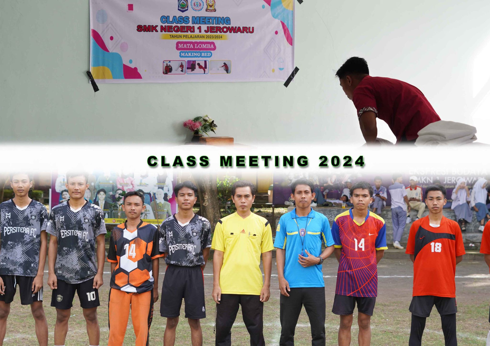 Para Siswa Mengisi Waktu Luang dengan Class Meeting yang Diselenggarakan OSIS SMKN 1 Jerowaru