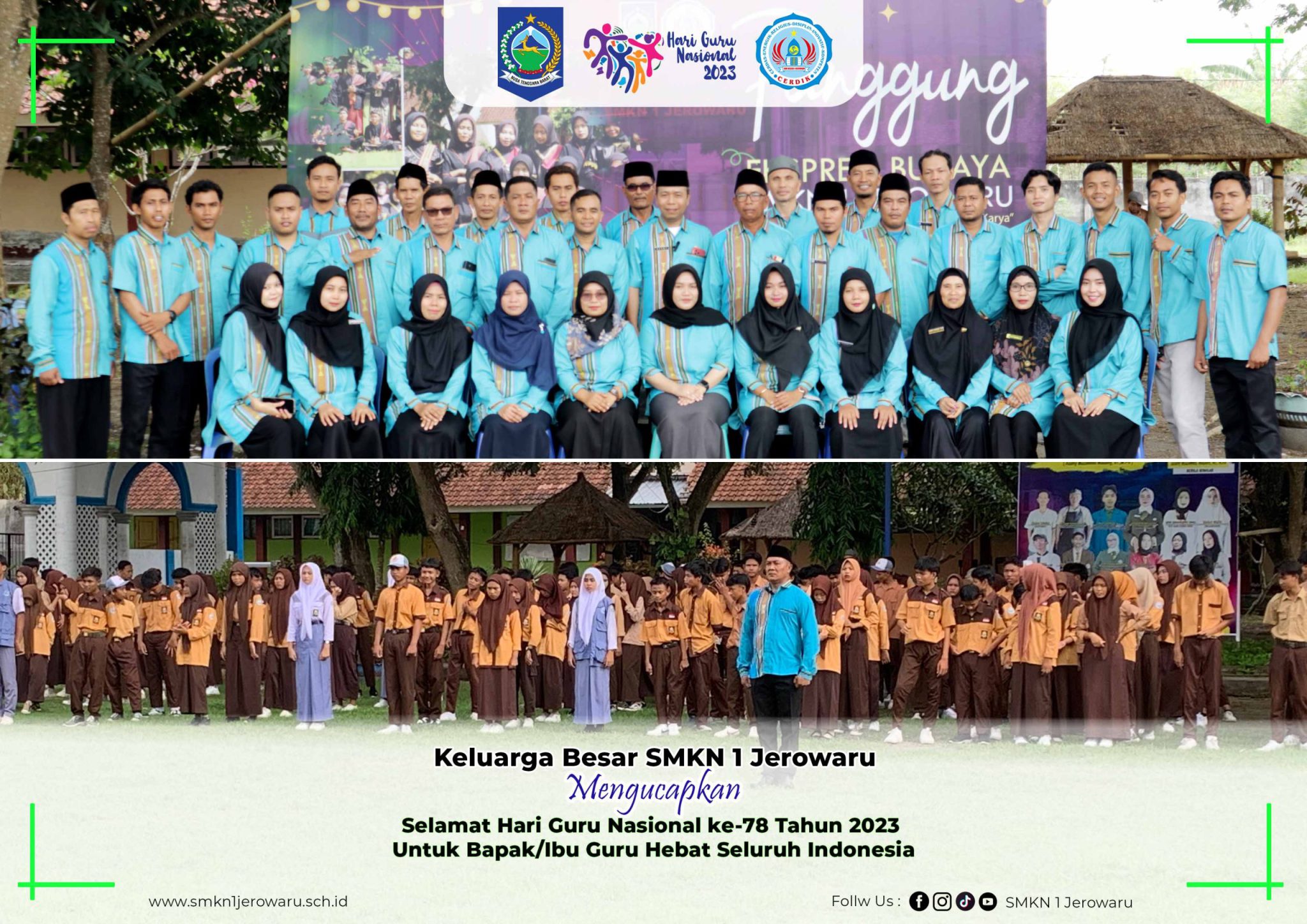 Peringati Hari Guru Nasional ke-78, SMKN 1 Jerowaru Gelar Apel Khidmat dan Penuh Solidaritas
