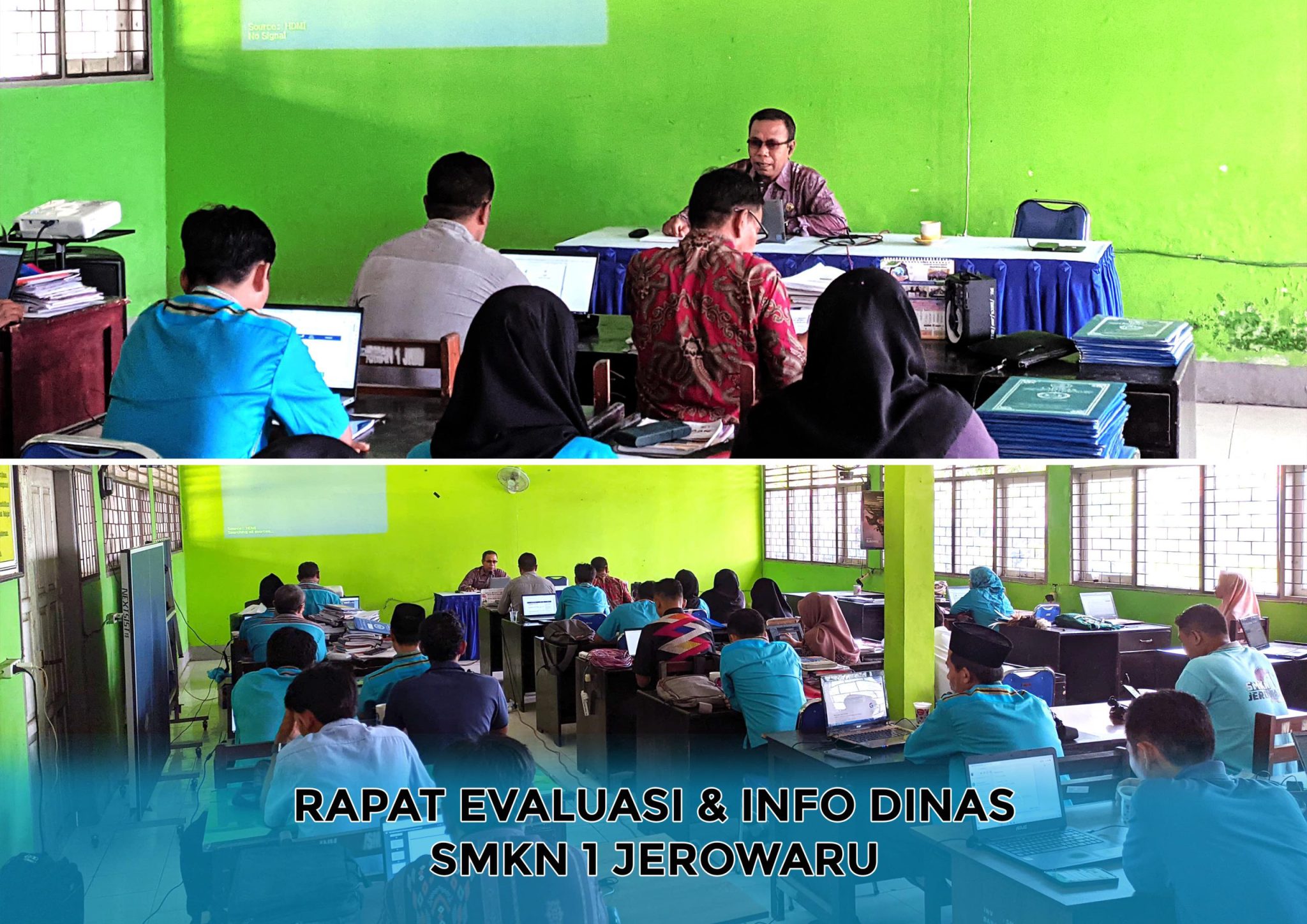 SMKN 1 Jerowaru: Rapat Evaluasi, Info Dinas, dan Bimbingan Pengisian SKP di PMM