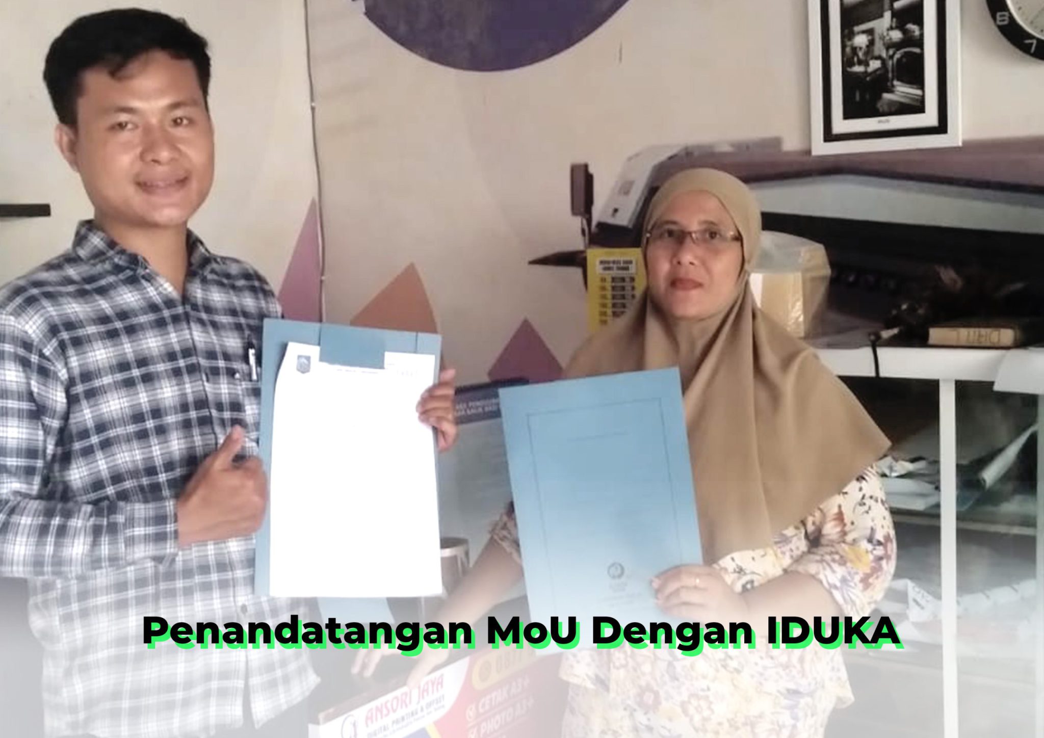 SMKN 1 Jerowaru dan IDUKA Anshory Jaya Printing Teken Kesepakatan Kerjasama