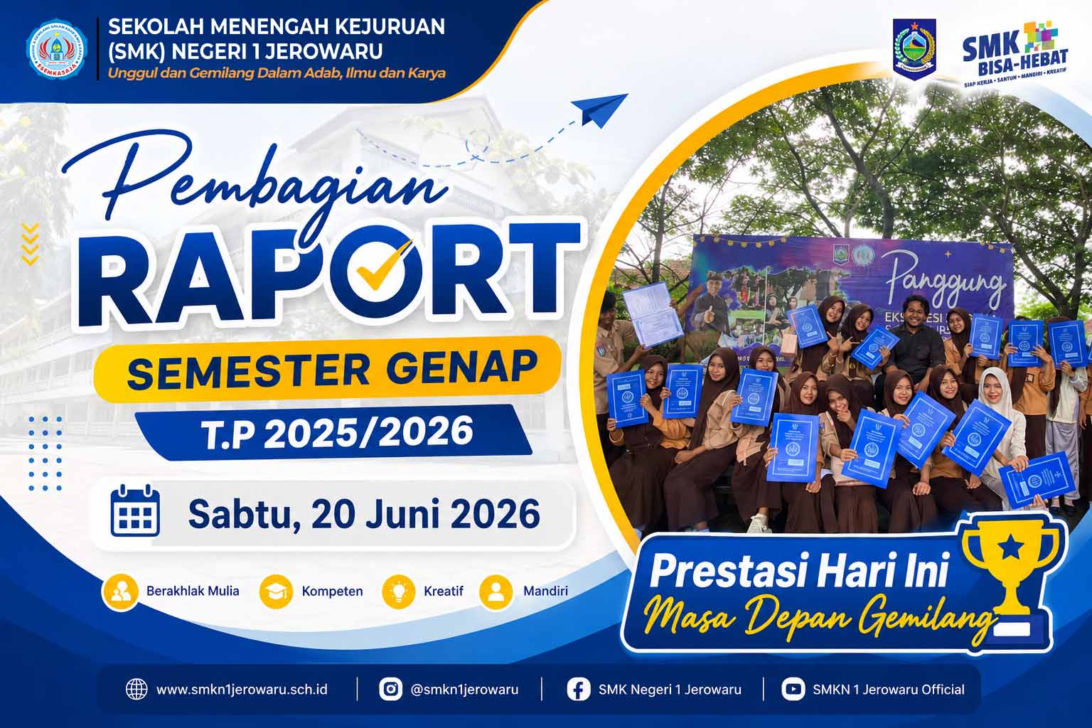 Semarak Akhir Semester di SMKN 1 Jerowaru: Dari Keseruan Class Meeting hingga Pembagian Raport