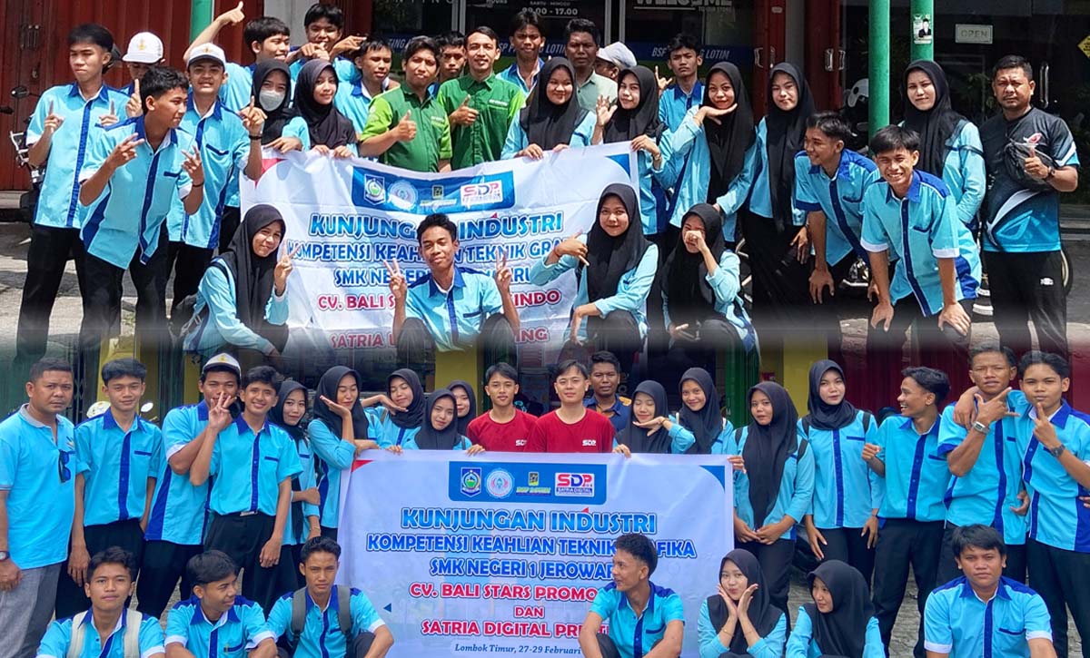 KK Desain Grafika SMKN 1 Jerowaru Melakukan Kunjungan Industri