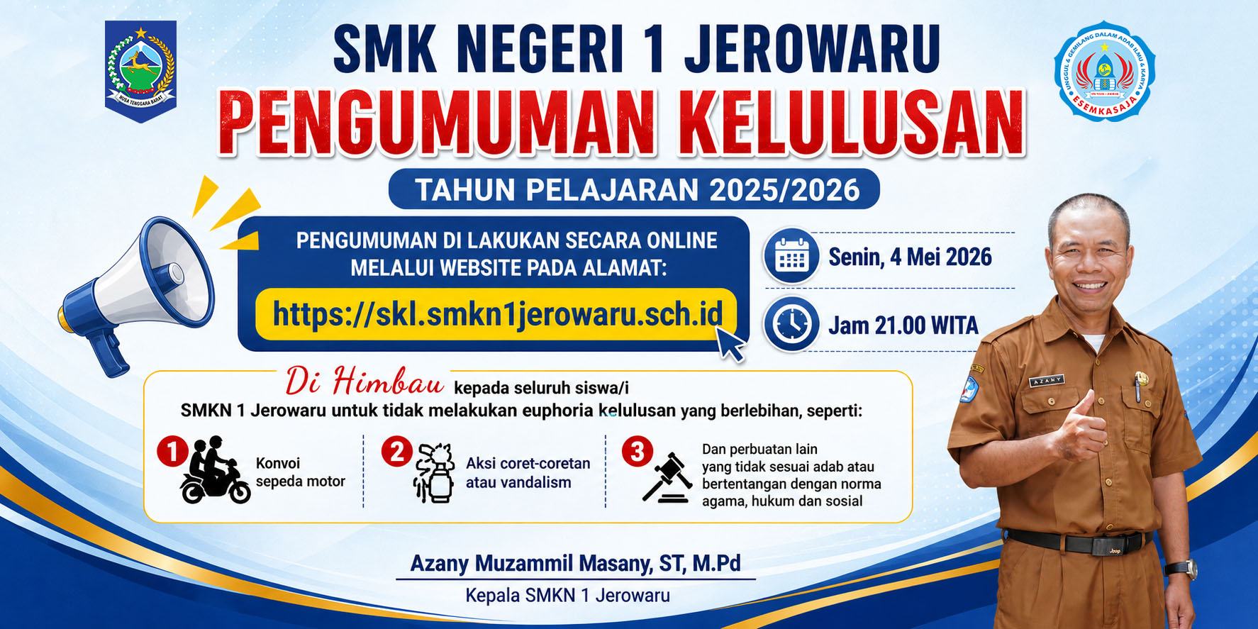 SMKN 1 Jerowaru Umumkan Kelulusan Kelas XII Secara Online